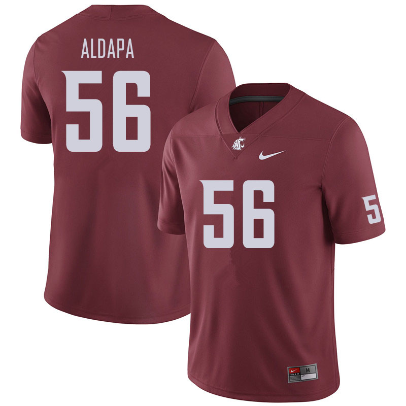 Men #56 David Aldapa Washington State Cougars Football Jerseys Sale-Crimson - Click Image to Close